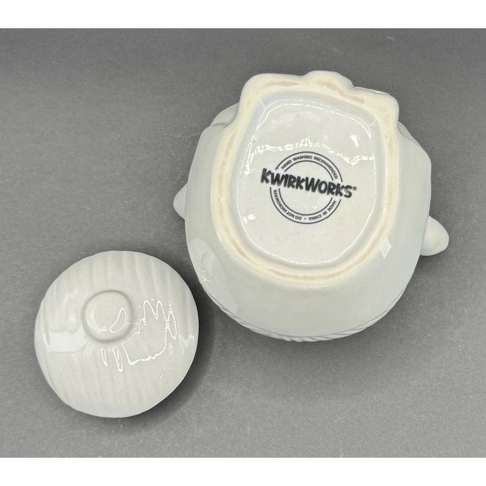 Ceramic Garlic Keeper Vampire Dracula White Gothic Whimsigoth Halloween Ceramic